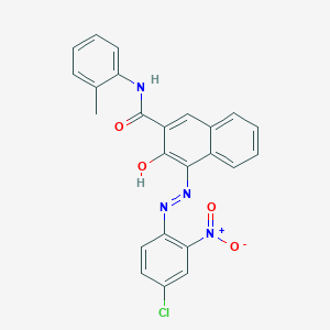 molecular formula C24H17ClN4O4 B035989 4-[(4-氯-2-硝基苯基)偶氮]-3-羟基-N-(2-甲基苯基)萘-2-甲酰胺 CAS No. 6471-50-7