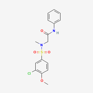 N~2~-[(3-chloro-4-methoxyphenyl)sulfonyl]-N~2~-methyl-N-phenylglycinamide