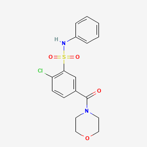 molecular formula C17H17ClN2O4S B3598915 2-chloro-5-(4-morpholinylcarbonyl)-N-phenylbenzenesulfonamide 