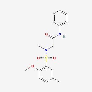 N~2~-[(2-methoxy-5-methylphenyl)sulfonyl]-N~2~-methyl-N~1~-phenylglycinamide