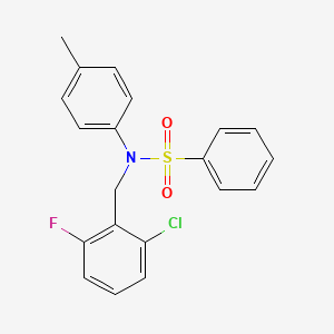 molecular formula C20H17ClFNO2S B3598937 N-(2-chloro-6-fluorobenzyl)-N-(4-methylphenyl)benzenesulfonamide 