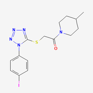 molecular formula C15H18IN5OS B3598941 1-({[1-(4-iodophenyl)-1H-tetrazol-5-yl]thio}acetyl)-4-methylpiperidine 