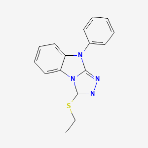 molecular formula C16H14N4S B3598948 3-(ethylsulfanyl)-9-phenyl-9H-[1,2,4]triazolo[4,3-a]benzimidazole 