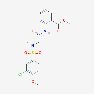 methyl 2-({N-[(3-chloro-4-methoxyphenyl)sulfonyl]-N-methylglycyl}amino)benzoate