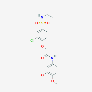 2-[2-chloro-4-(propan-2-ylsulfamoyl)phenoxy]-N-(3,4-dimethoxyphenyl)acetamide