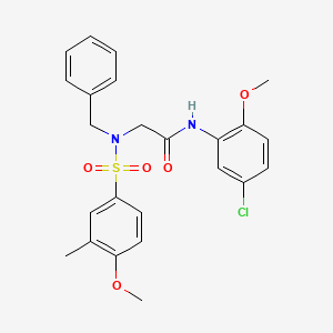 molecular formula C24H25ClN2O5S B3599031 2-(N-BENZYL4-METHOXY-3-METHYLBENZENESULFONAMIDO)-N-(5-CHLORO-2-METHOXYPHENYL)ACETAMIDE 