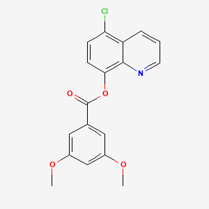 molecular formula C18H14ClNO4 B3599033 (5-Chloroquinolin-8-yl) 3,5-dimethoxybenzoate 