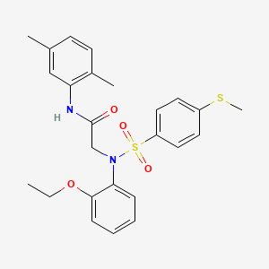 N~1~-(2,5-dimethylphenyl)-N~2~-(2-ethoxyphenyl)-N~2~-{[4-(methylthio)phenyl]sulfonyl}glycinamide