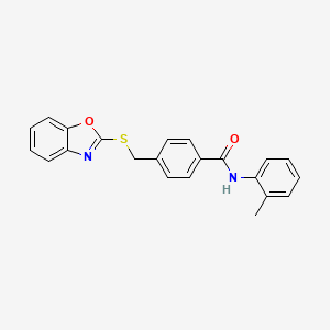 4-[(1,3-benzoxazol-2-ylthio)methyl]-N-(2-methylphenyl)benzamide