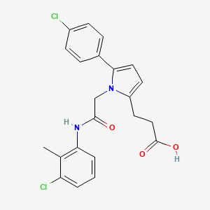 3-[1-{2-[(3-chloro-2-methylphenyl)amino]-2-oxoethyl}-5-(4-chlorophenyl)-1H-pyrrol-2-yl]propanoic acid