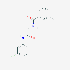 molecular formula C17H17ClN2O2 B3599087 N-{2-[(3-chloro-4-methylphenyl)amino]-2-oxoethyl}-3-methylbenzamide 