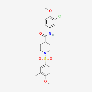 N-(3-chloro-4-methoxyphenyl)-1-[(4-methoxy-3-methylphenyl)sulfonyl]-4-piperidinecarboxamide