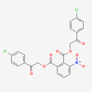 molecular formula C24H15Cl2NO8 B3599120 1,2-BIS[2-(4-CHLOROPHENYL)-2-OXOETHYL] 3-NITROBENZENE-1,2-DICARBOXYLATE 