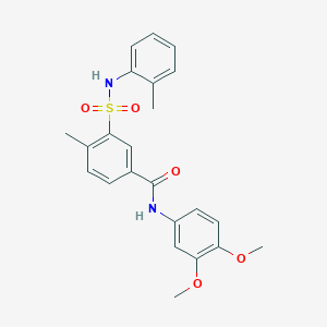 N-(3,4-dimethoxyphenyl)-4-methyl-3-{[(2-methylphenyl)amino]sulfonyl}benzamide