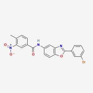 N-[2-(3-bromophenyl)-1,3-benzoxazol-5-yl]-4-methyl-3-nitrobenzamide