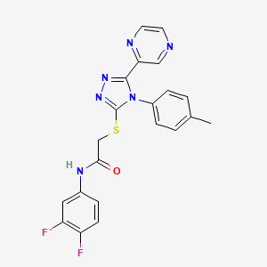 N-(3,4-difluorophenyl)-2-{[4-(4-methylphenyl)-5-(2-pyrazinyl)-4H-1,2,4-triazol-3-yl]thio}acetamide