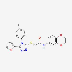 N-(2,3-dihydro-1,4-benzodioxin-6-yl)-2-{[5-(2-furyl)-4-(4-methylphenyl)-4H-1,2,4-triazol-3-yl]thio}acetamide