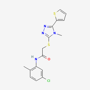 N-(5-chloro-2-methylphenyl)-2-{[4-methyl-5-(2-thienyl)-4H-1,2,4-triazol-3-yl]thio}acetamide