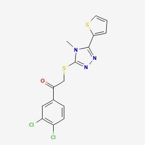 1-(3,4-dichlorophenyl)-2-{[4-methyl-5-(2-thienyl)-4H-1,2,4-triazol-3-yl]thio}ethanone