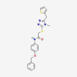 N-[4-(benzyloxy)phenyl]-2-{[4-methyl-5-(2-thienylmethyl)-4H-1,2,4-triazol-3-yl]thio}acetamide