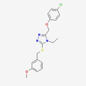 3-[(4-chlorophenoxy)methyl]-4-ethyl-5-[(3-methoxybenzyl)thio]-4H-1,2,4-triazole