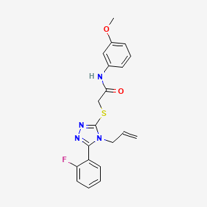 2-[[5-(2-fluorophenyl)-4-prop-2-enyl-1,2,4-triazol-3-yl]sulfanyl]-N-(3-methoxyphenyl)acetamide