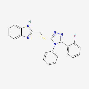 2-[[5-(2-fluorophenyl)-4-phenyl-1,2,4-triazol-3-yl]sulfanylmethyl]-1H-benzimidazole