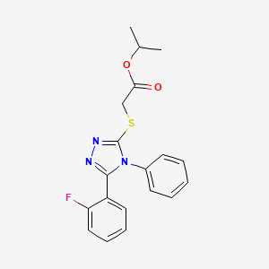 molecular formula C19H18FN3O2S B3599312 isopropyl {[5-(2-fluorophenyl)-4-phenyl-4H-1,2,4-triazol-3-yl]thio}acetate 