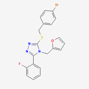 3-[(4-bromobenzyl)thio]-5-(2-fluorophenyl)-4-(2-furylmethyl)-4H-1,2,4-triazole