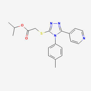 molecular formula C19H20N4O2S B3599322 isopropyl {[4-(4-methylphenyl)-5-(4-pyridinyl)-4H-1,2,4-triazol-3-yl]thio}acetate 