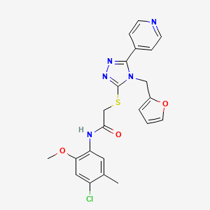 N-(4-chloro-2-methoxy-5-methylphenyl)-2-{[4-(furan-2-ylmethyl)-5-(pyridin-4-yl)-4H-1,2,4-triazol-3-yl]sulfanyl}acetamide