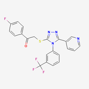 1-(4-fluorophenyl)-2-({5-(3-pyridinyl)-4-[3-(trifluoromethyl)phenyl]-4H-1,2,4-triazol-3-yl}thio)ethanone