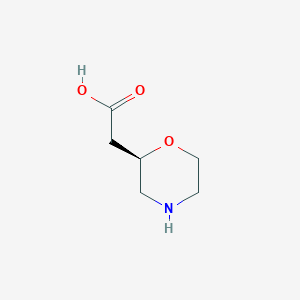 molecular formula C6H11NO3 B035994 (R)-2-Morpholineacetic acid CAS No. 1257854-97-9