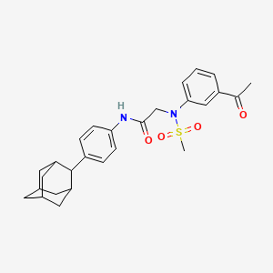 N~2~-(3-acetylphenyl)-N~1~-[4-(2-adamantyl)phenyl]-N~2~-(methylsulfonyl)glycinamide