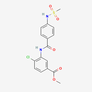 methyl 4-chloro-3-({4-[(methylsulfonyl)amino]benzoyl}amino)benzoate