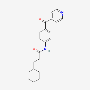 3-cyclohexyl-N-(4-isonicotinoylphenyl)propanamide