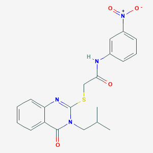 2-{[3-(2-methylpropyl)-4-oxo-3,4-dihydroquinazolin-2-yl]sulfanyl}-N-(3-nitrophenyl)acetamide