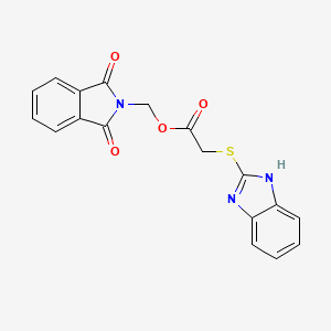 (1,3-DIOXO-1,3-DIHYDRO-2H-ISOINDOL-2-YL)METHYL 2-(1H-1,3-BENZIMIDAZOL-2-YLSULFANYL)ACETATE