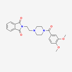 molecular formula C23H25N3O5 B3599454 2-{2-[4-(3,4-DIMETHOXYBENZOYL)PIPERAZIN-1-YL]ETHYL}-2,3-DIHYDRO-1H-ISOINDOLE-1,3-DIONE 