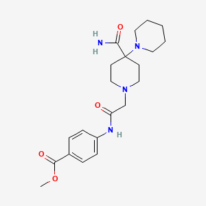 Methyl 4-[2-(4-carbamoyl-4-piperidylpiperidyl)acetylamino]benzoate