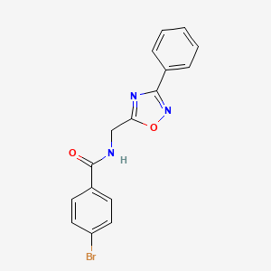 4-bromo-N-[(3-phenyl-1,2,4-oxadiazol-5-yl)methyl]benzamide