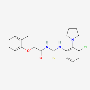 N-({[3-chloro-2-(1-pyrrolidinyl)phenyl]amino}carbonothioyl)-2-(2-methylphenoxy)acetamide