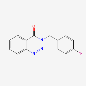 molecular formula C14H10FN3O B3599506 3-(4-fluorobenzyl)-1,2,3-benzotriazin-4(3H)-one 