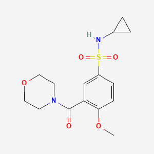 N-cyclopropyl-4-methoxy-3-(4-morpholinylcarbonyl)benzenesulfonamide