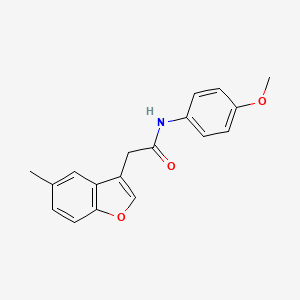 molecular formula C18H17NO3 B3599534 N-(4-methoxyphenyl)-2-(5-methyl-1-benzofuran-3-yl)acetamide 