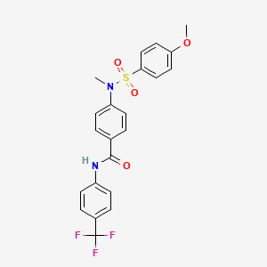 molecular formula C22H19F3N2O4S B3599577 4-[[(4-methoxyphenyl)sulfonyl](methyl)amino]-N-[4-(trifluoromethyl)phenyl]benzamide 