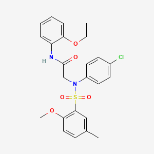 2-[N-(4-CHLOROPHENYL)2-METHOXY-5-METHYLBENZENESULFONAMIDO]-N-(2-ETHOXYPHENYL)ACETAMIDE