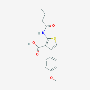 molecular formula C16H17NO4S B359961 2-(Butanoylamino)-4-(4-methoxyphenyl)thiophene-3-carboxylic acid CAS No. 342595-20-4