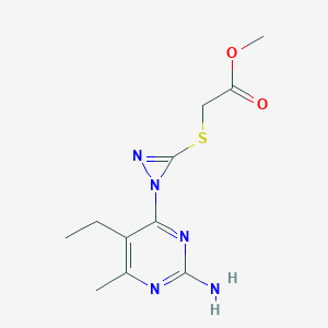 methyl {[1-(2-amino-5-ethyl-6-methyl-4-pyrimidinyl)-1H-diaziren-3-yl]thio}acetate