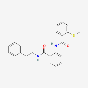 molecular formula C23H22N2O2S B3599616 2-(methylthio)-N-(2-{[(2-phenylethyl)amino]carbonyl}phenyl)benzamide 